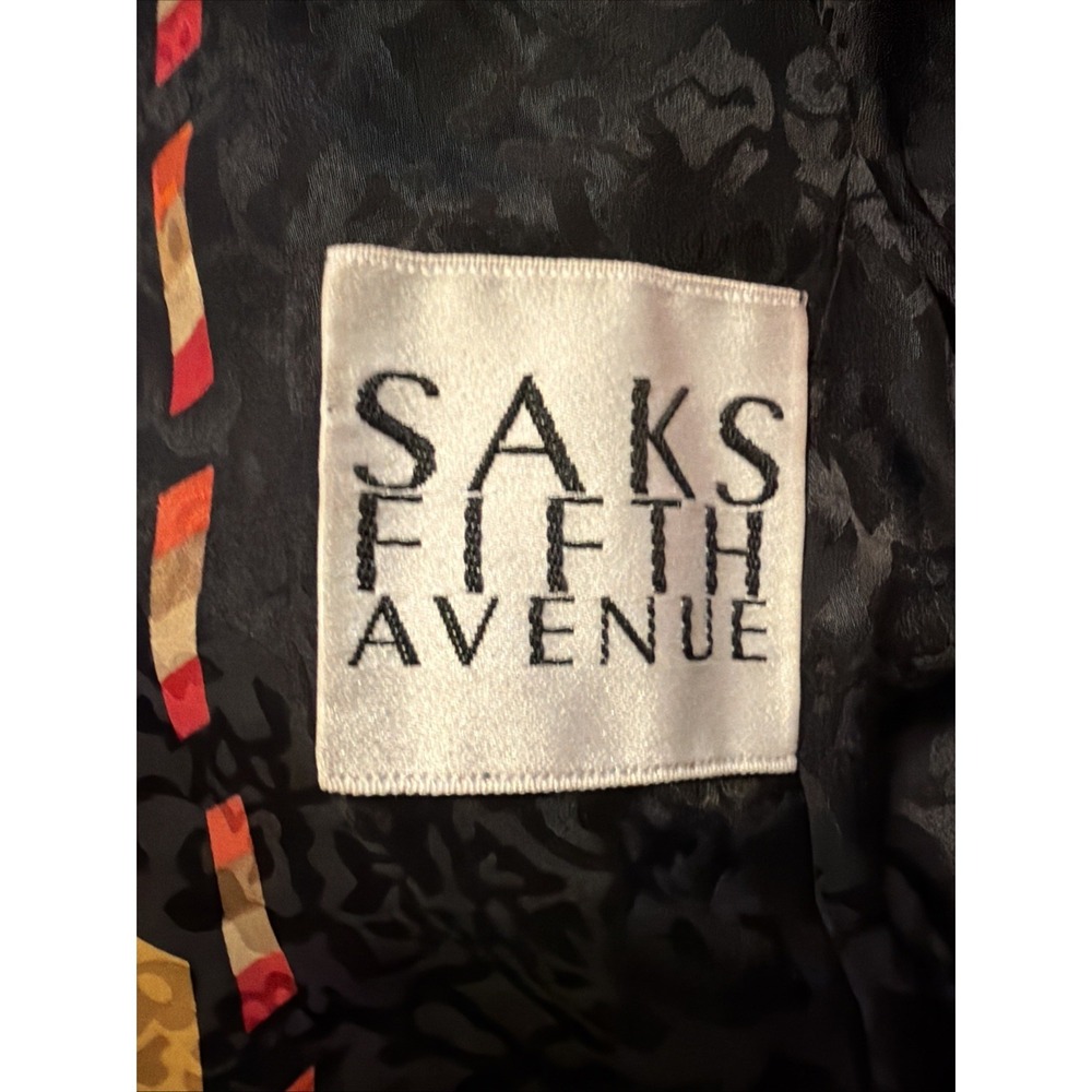 Zuki Saks Fifth Avenue Sheared Beaver Fur Jacket with Abstract Design Size XL - Picture 8 of 16